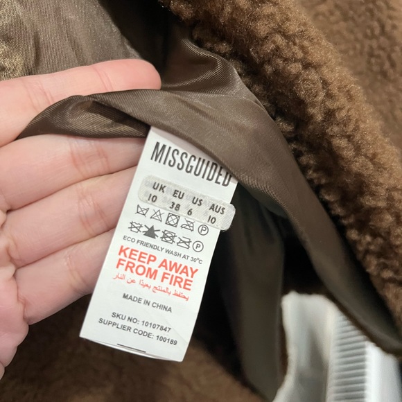 Missguided Teddy Coat - Picture 1 of 4